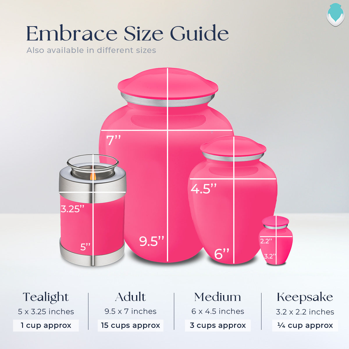 Adult Embrace Bright Pink Fishing Cremation Urn