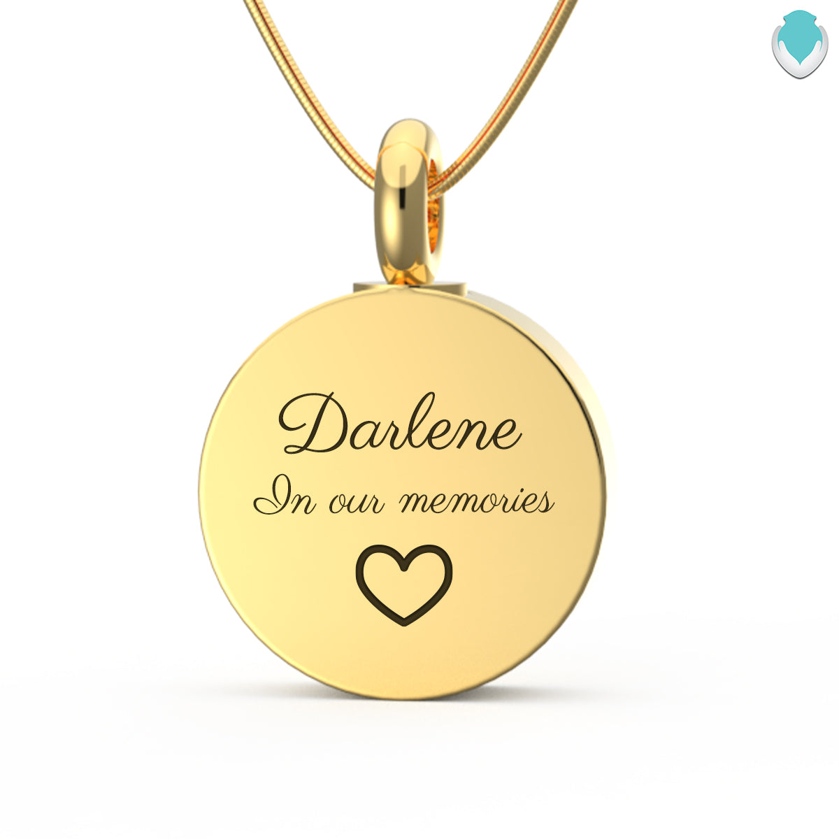 Custom Engraved Memorial Gold Coin Pendant