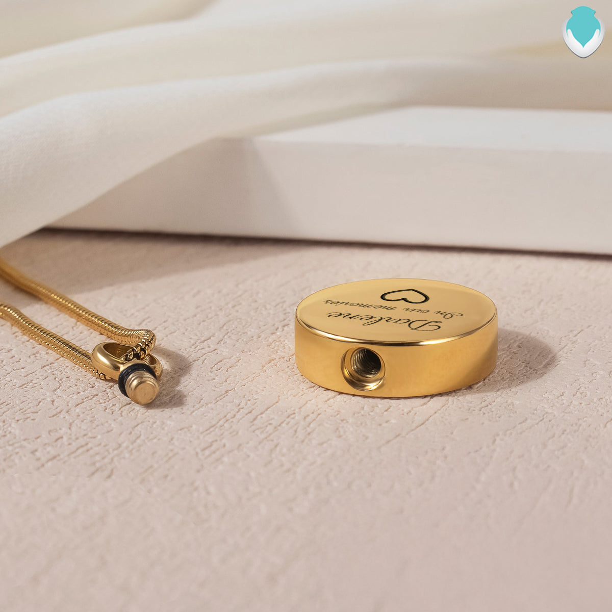 Custom Engraved Memorial Gold Coin Pendant