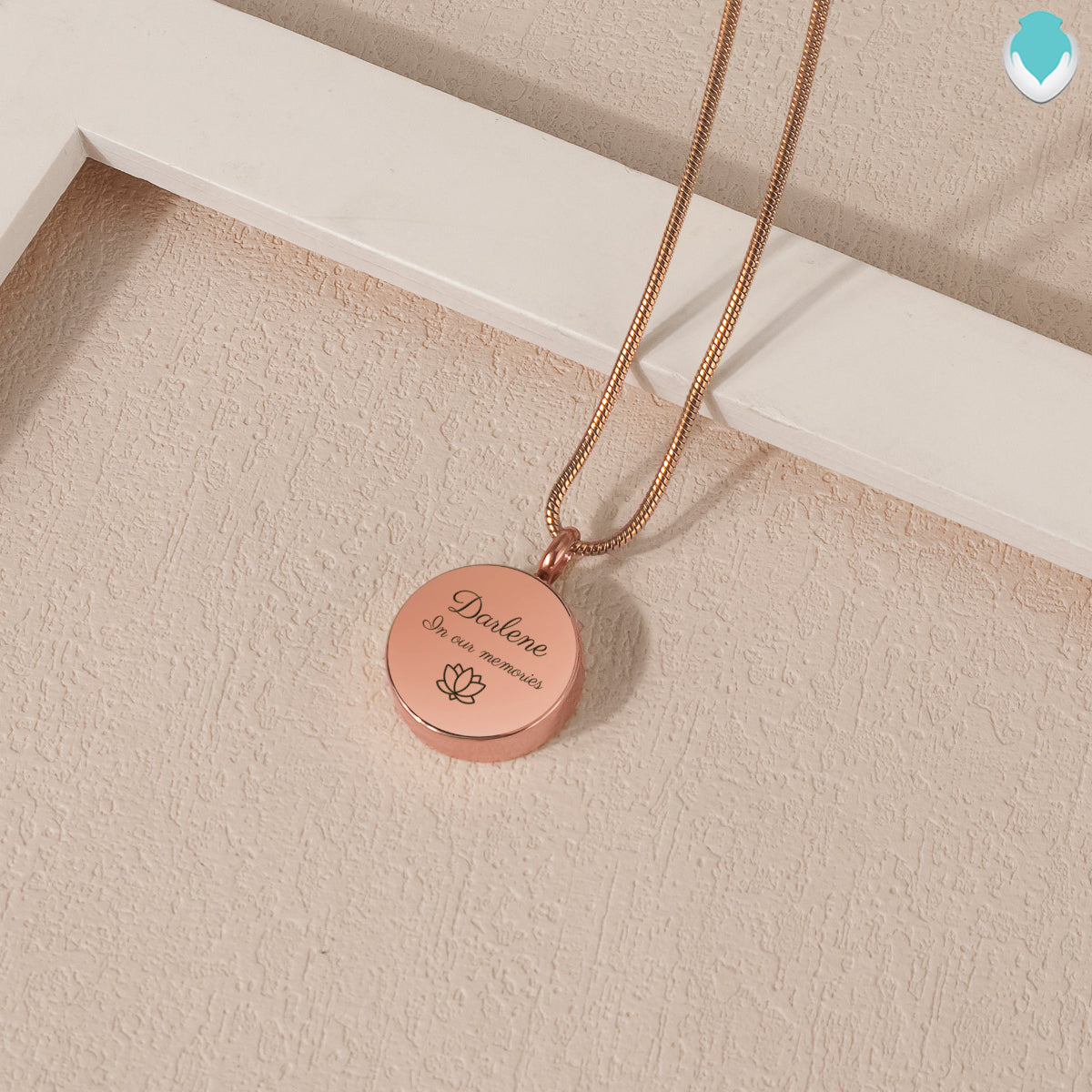 Custom Engraved Memorial Rose Gold Coin Pendant