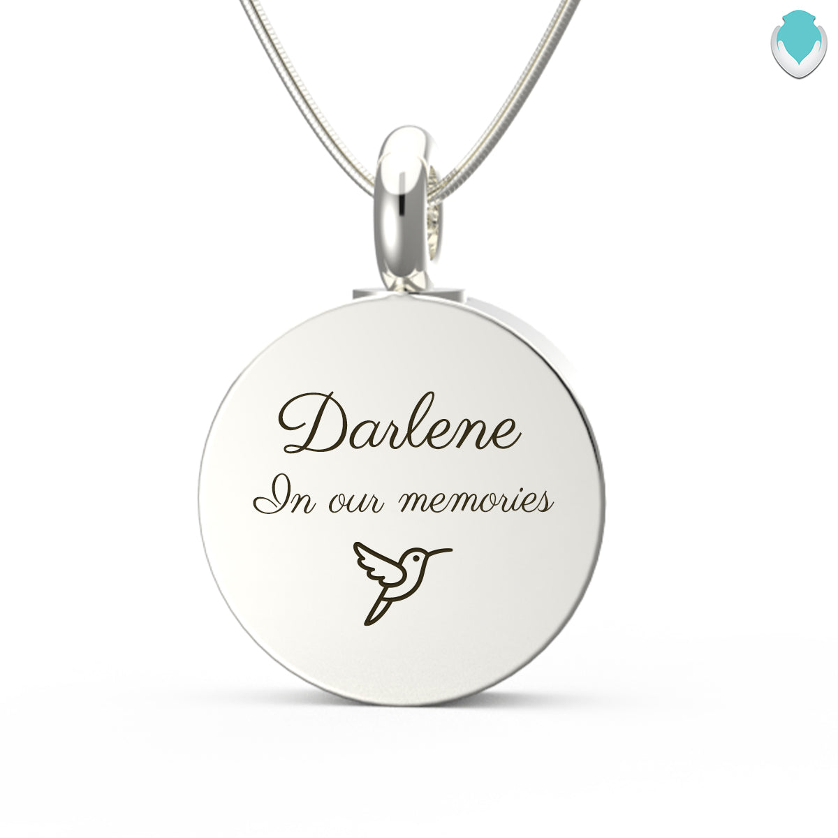 Custom Engraved Memorial Silver Coin Pendant