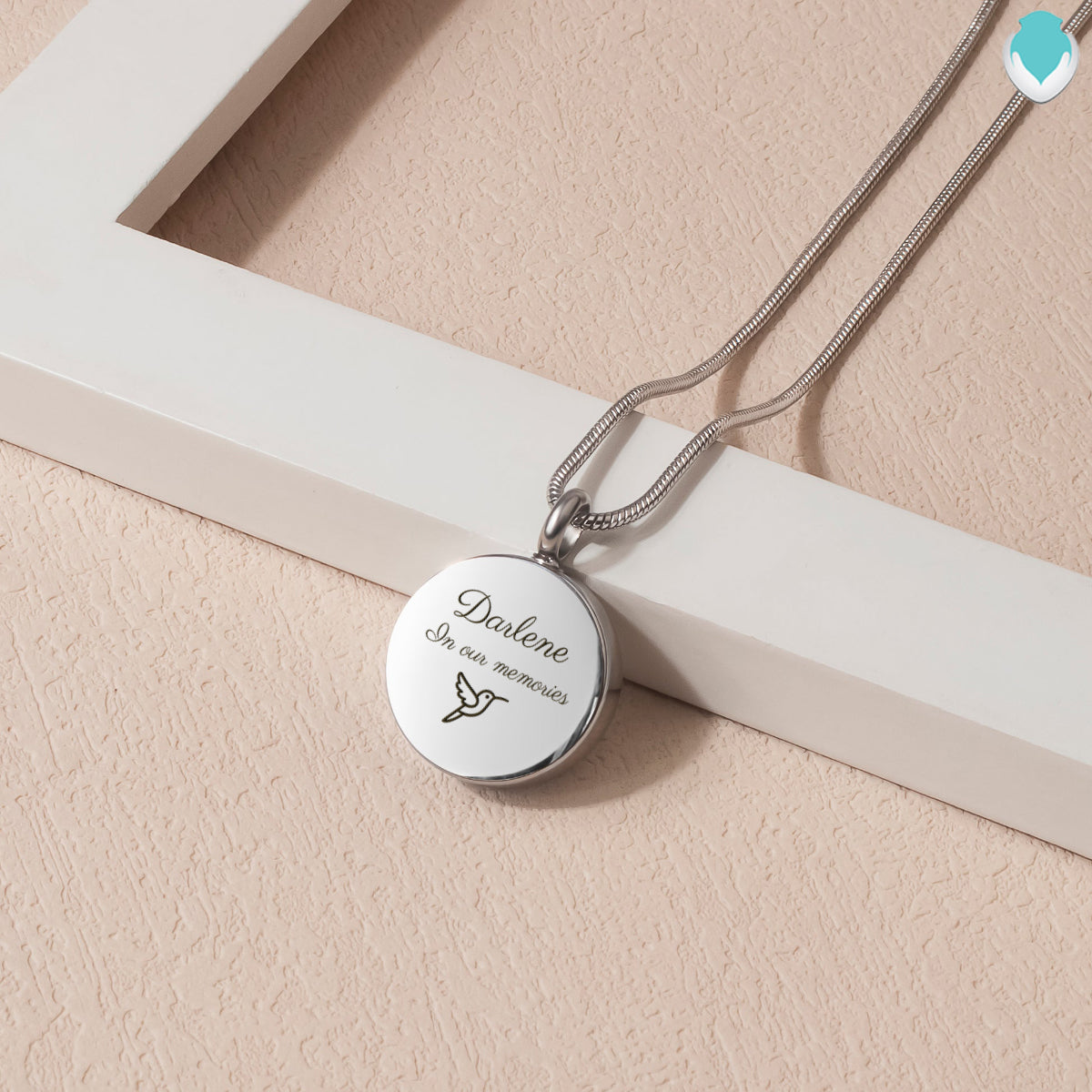 Custom Engraved Memorial Silver Coin Pendant