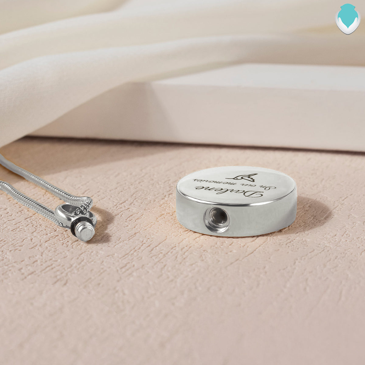 Custom Engraved Memorial Silver Coin Pendant