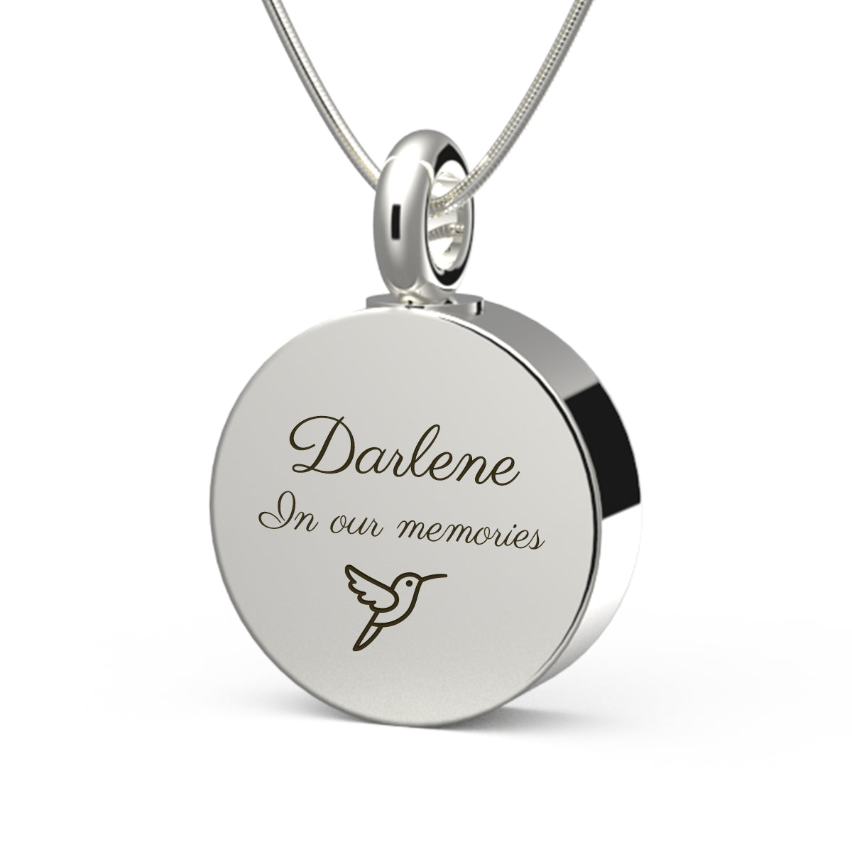 Custom Engraved Memorial Silver Coin Pendant
