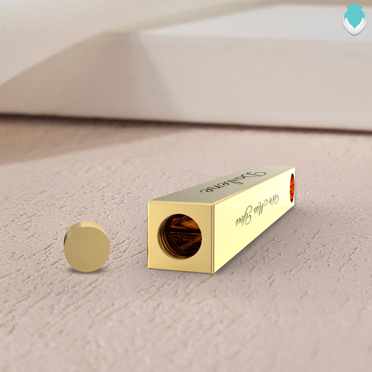 Four Side Engraved Memorial Gold Bar Pendant