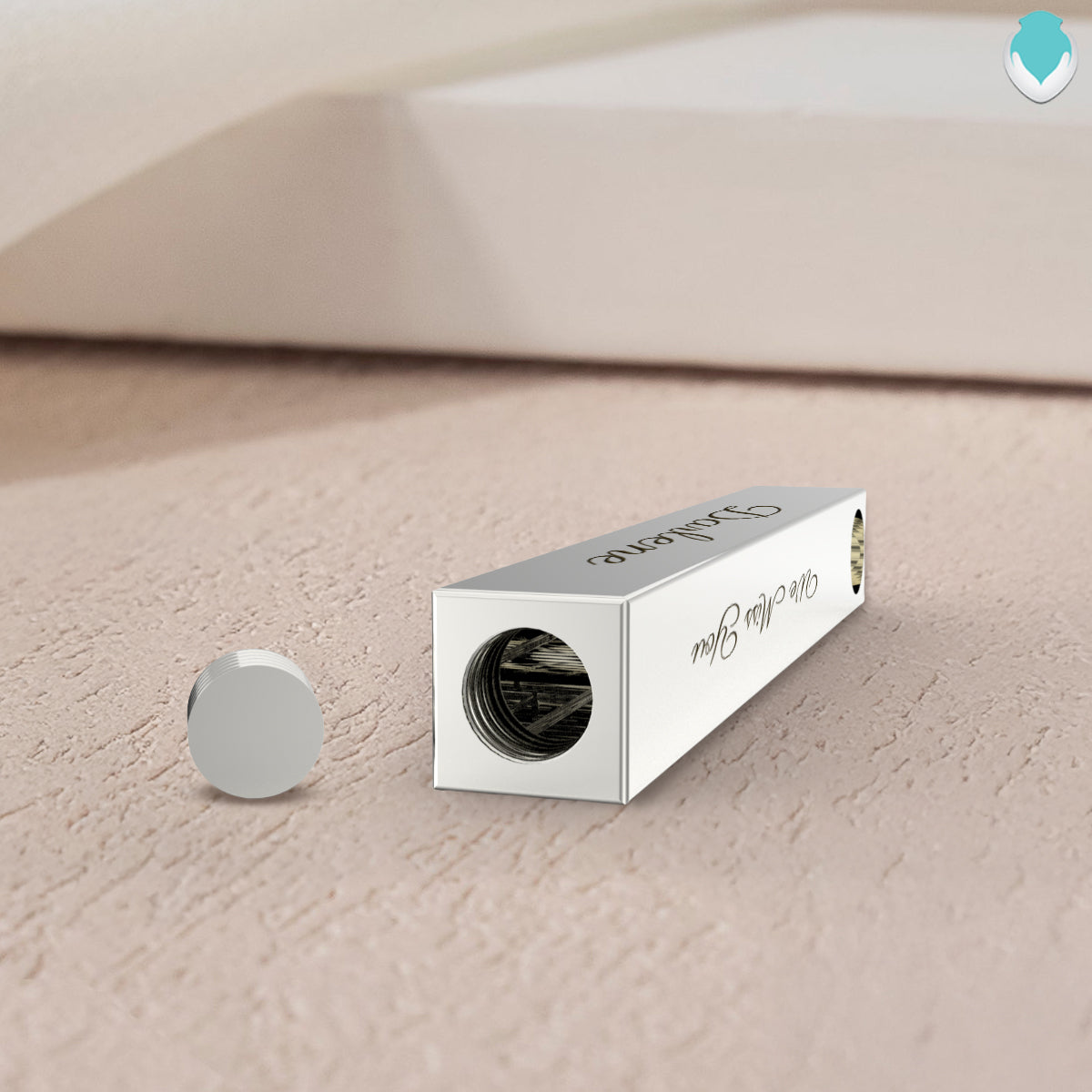 Four Side Engraved Memorial Silver Bar Pendant