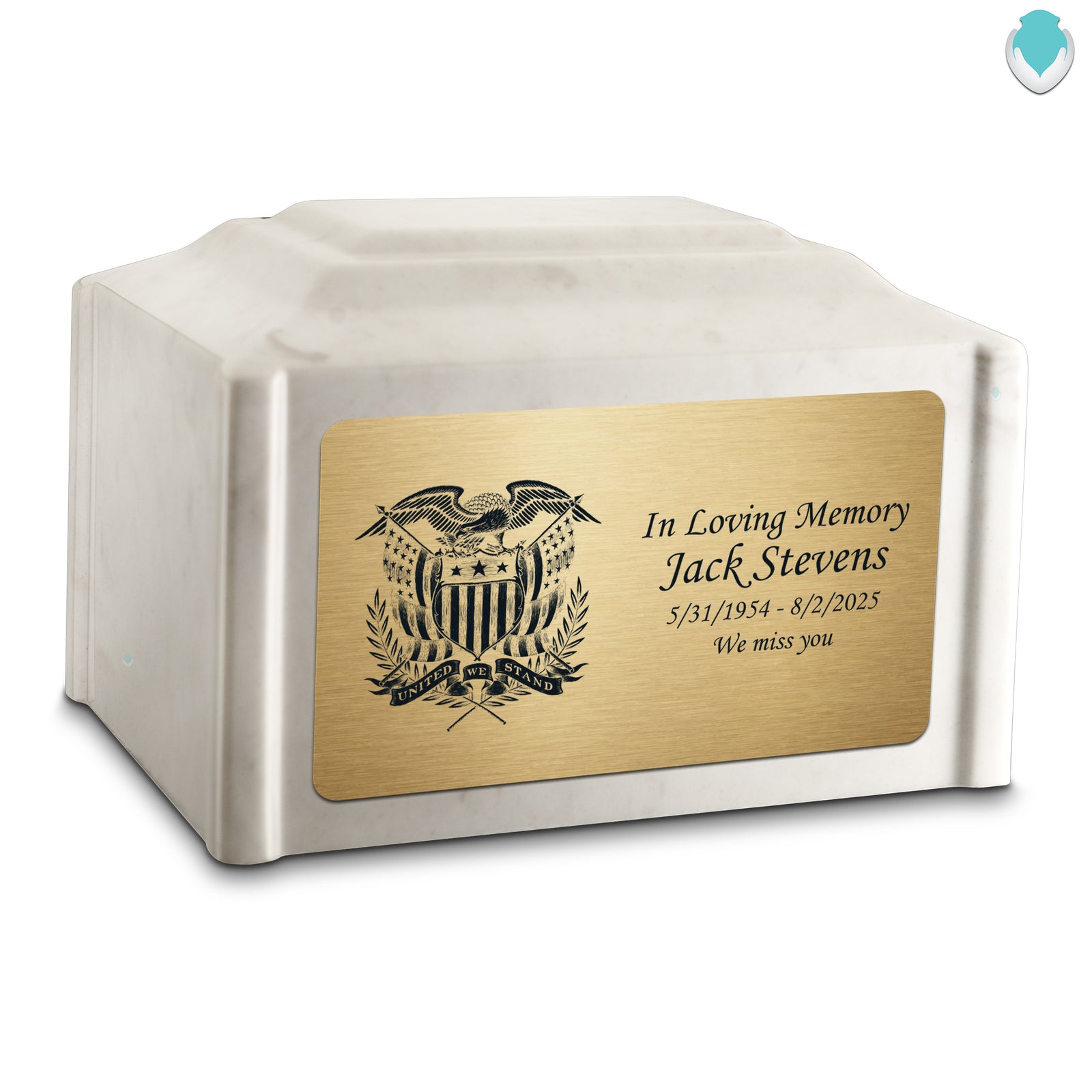 Adult Devotion American Glory Diamond Cultured Marble Urns for Ashes