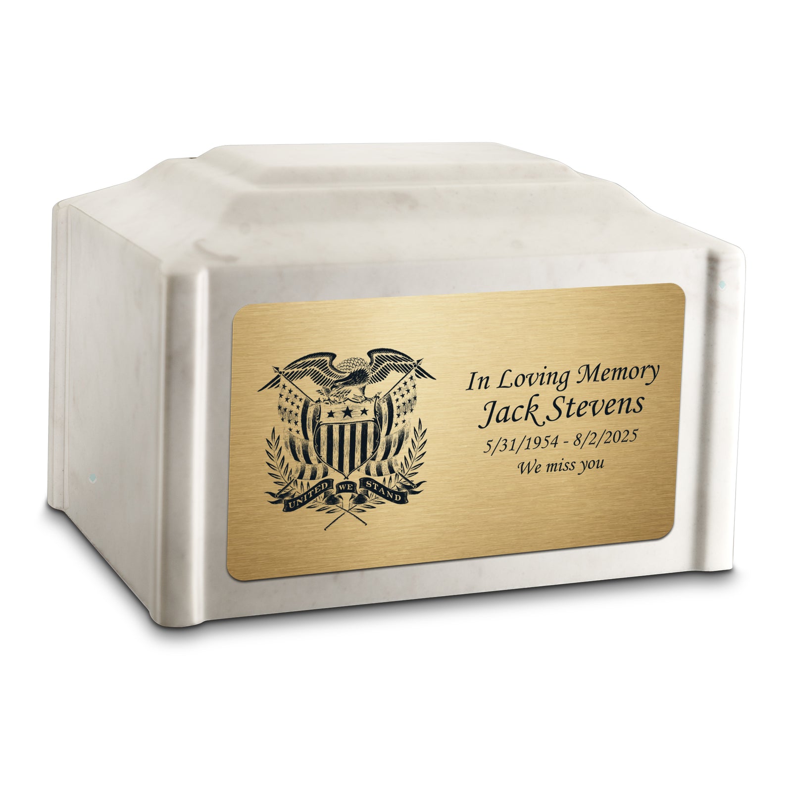 Adult Devotion American Glory Diamond Cultured Marble Urns for Ashes
