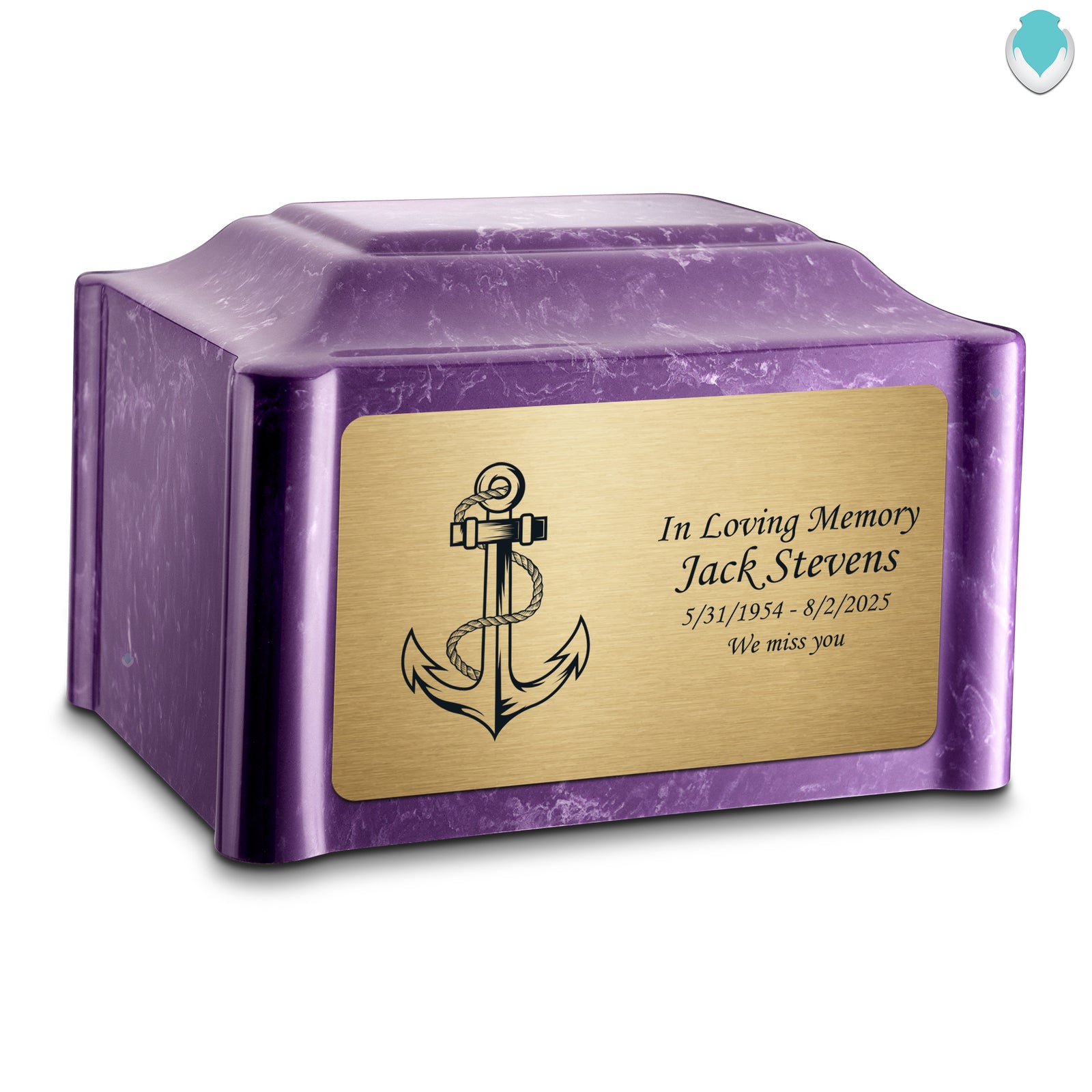 Adult Devotion Anchor Imperial Cultured Marble Urns for Ashes