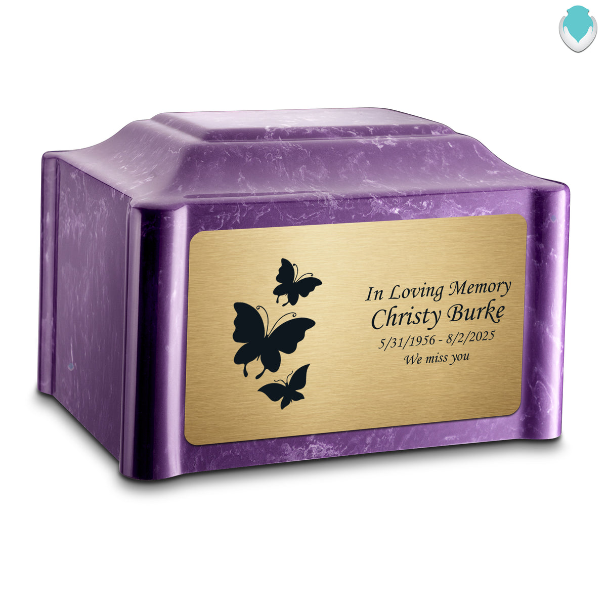 Adult Devotion Butterflies Imperial Cultured Marble Urns for Ashes