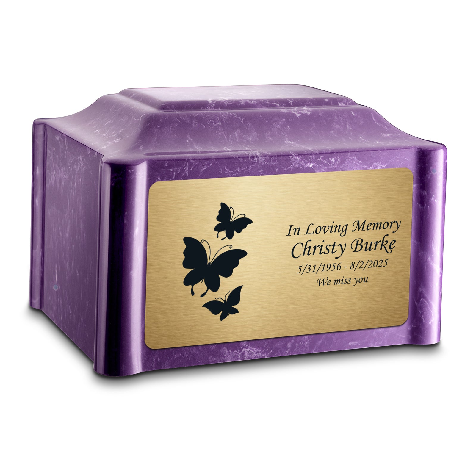 Adult Devotion Butterflies Imperial Cultured Marble Urns for Ashes