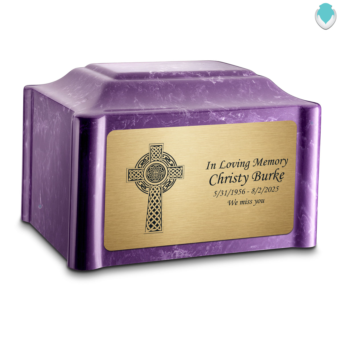 Adult Devotion Celtic Cross Imperial Cultured Marble Urns for Ashes