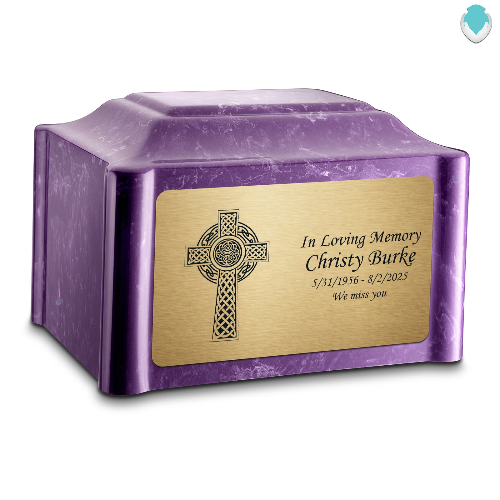 Adult Devotion Celtic Cross Imperial Cultured Marble Urns for Ashes