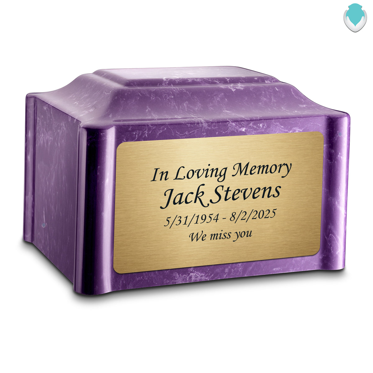 Adult Devotion Custom Engraved Imperial Cultured Marble Urns for Ashes