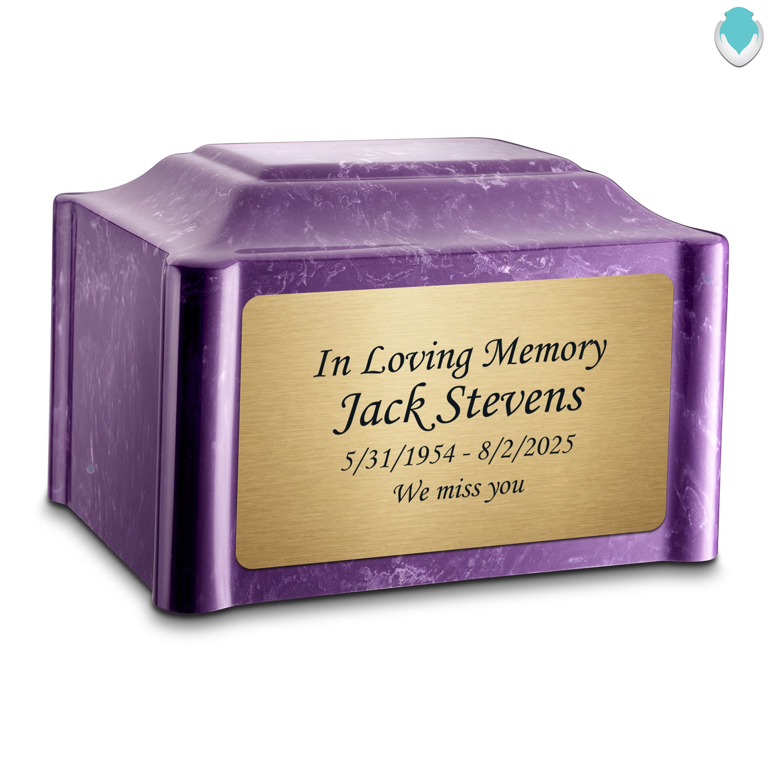 Adult Devotion Custom Engraved Imperial Cultured Marble Urns for Ashes
