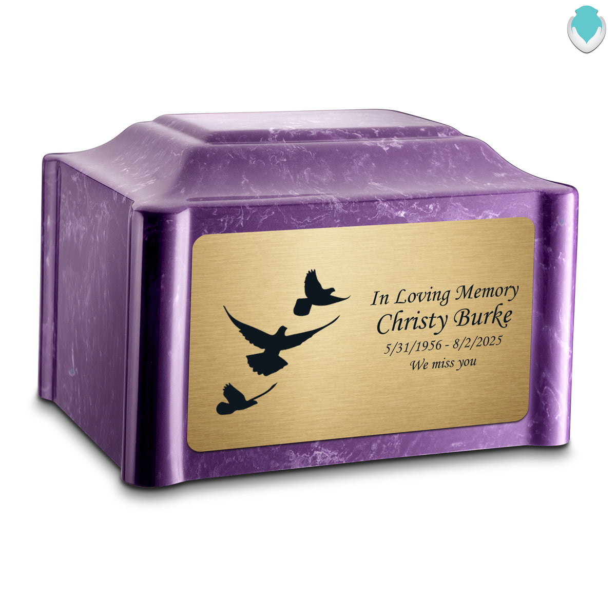 Adult Devotion Doves Imperial Cultured Marble Urns for Ashes