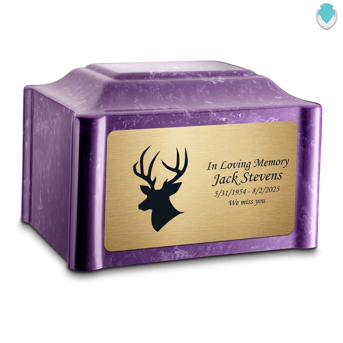 Adult Devotion Deer Imperial Cultured Marble Urns for Ashes