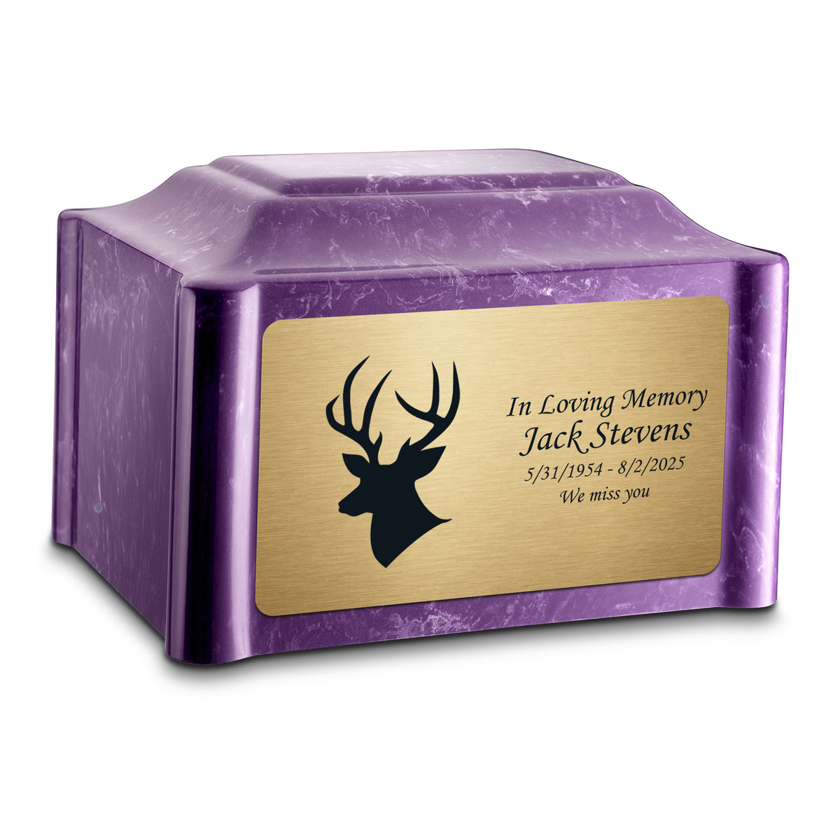Adult Devotion Deer Imperial Cultured Marble Urns for Ashes