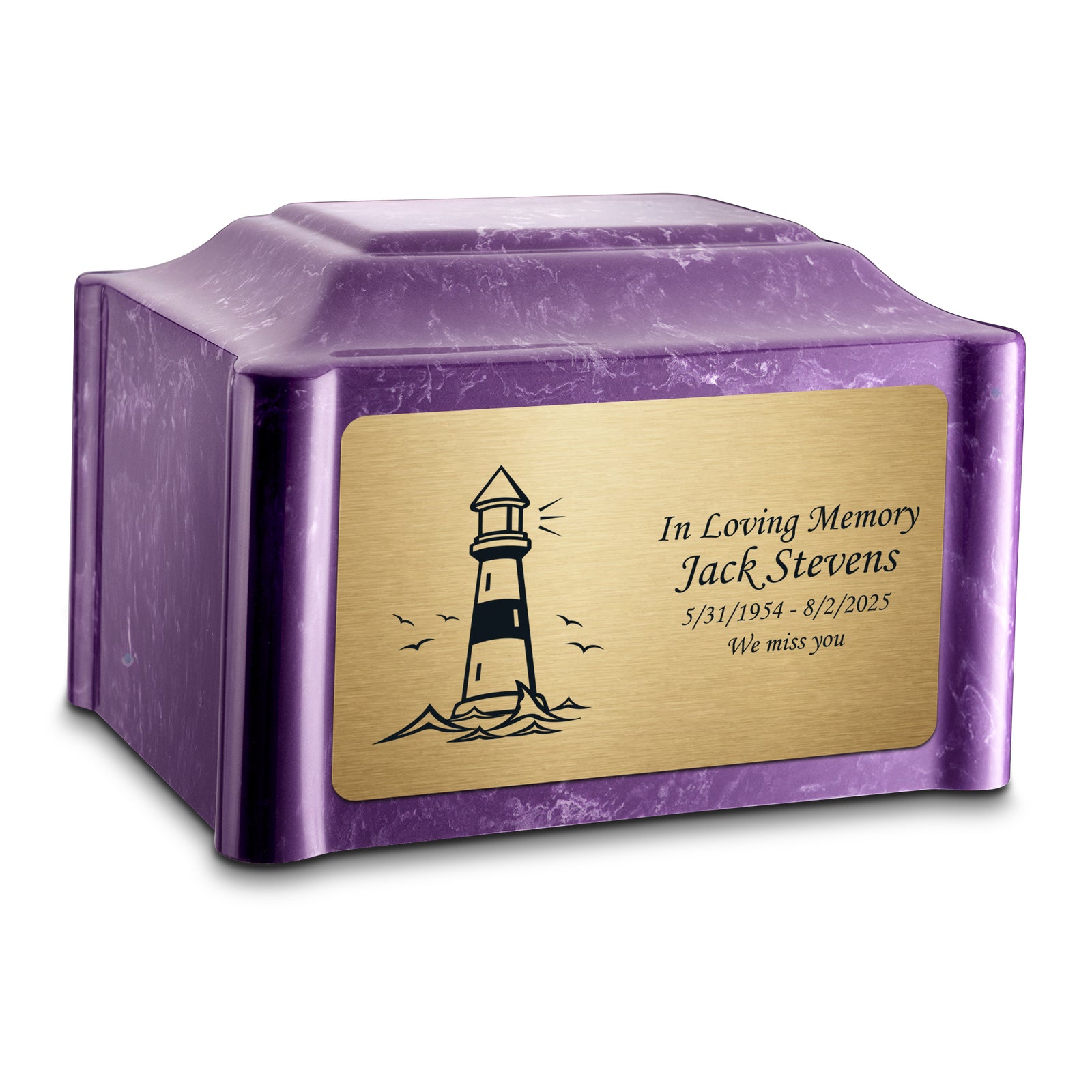 Adult Devotion Lighthouse Imperial Cultured Marble Urns for Ashes