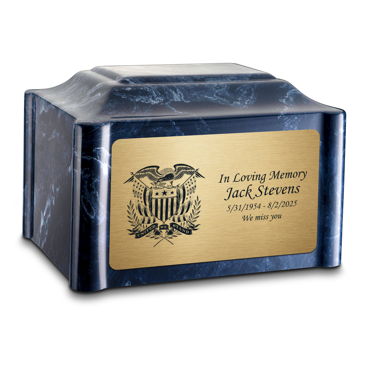 Adult Devotion American Glory Ocean Breeze Cultured Marble Urns for Ashes