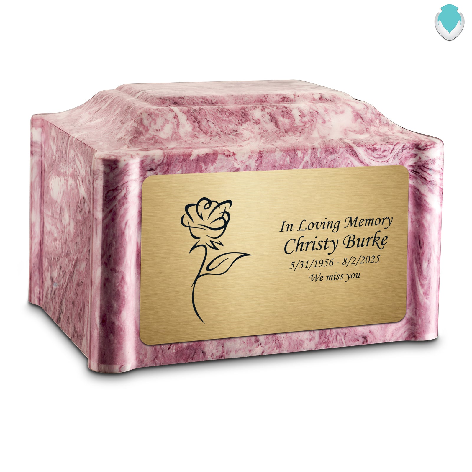 Adult Devotion Rose Wild Rose Cultured Marble Urns for Ashes