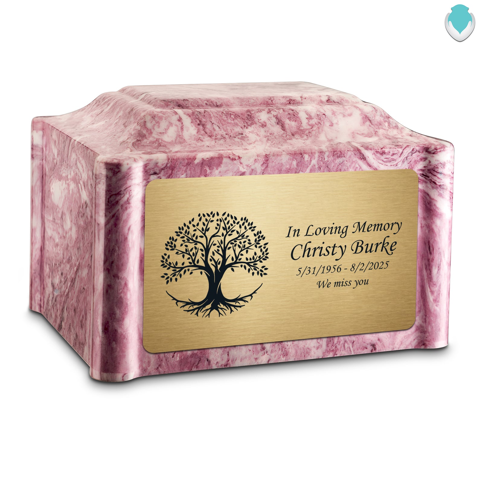 Adult Devotion Tree of Life Wild Rose Cultured Marble Urns for Ashes
