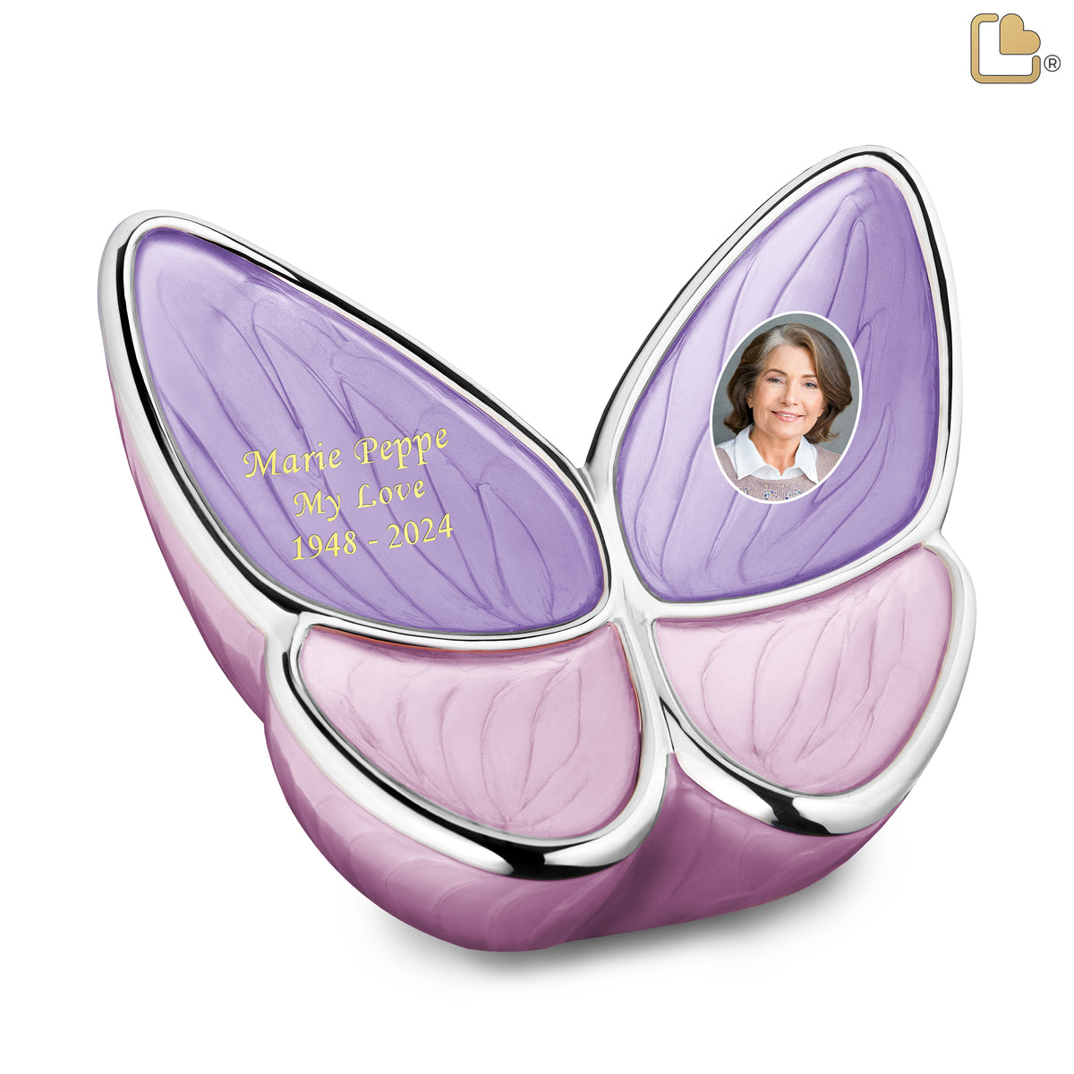 Adult Wings of Hope Portrait Butterfly Lavender Cremation Urn