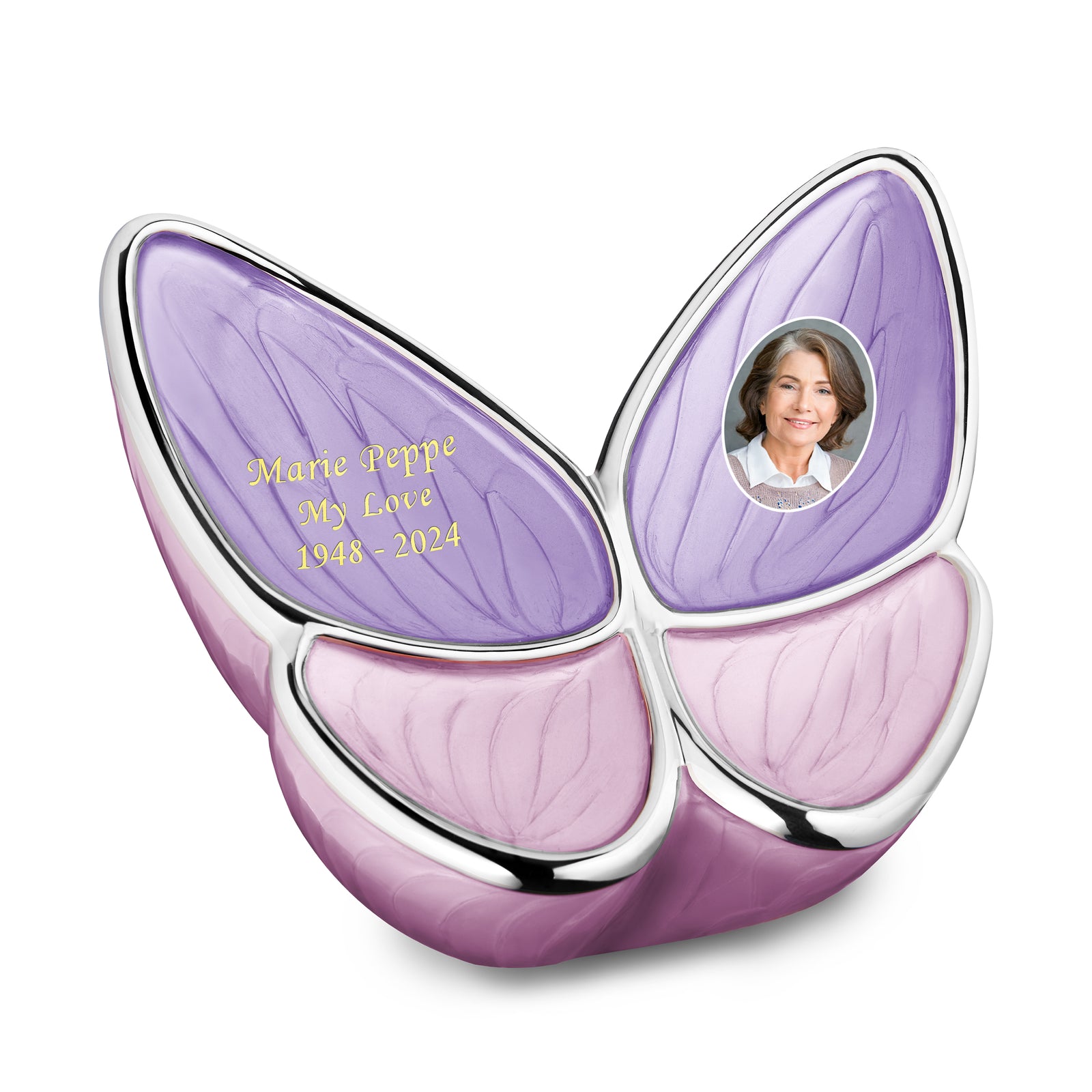 Adult Wings of Hope Portrait Butterfly Lavender Cremation Urn