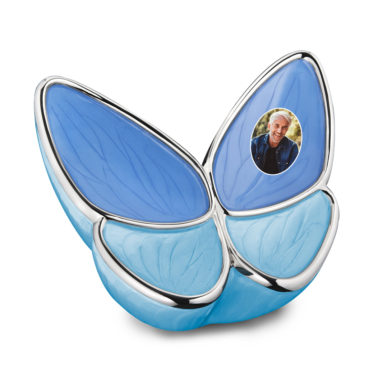 Adult Wings of Hope Portrait Butterfly Blue Cremation Urn