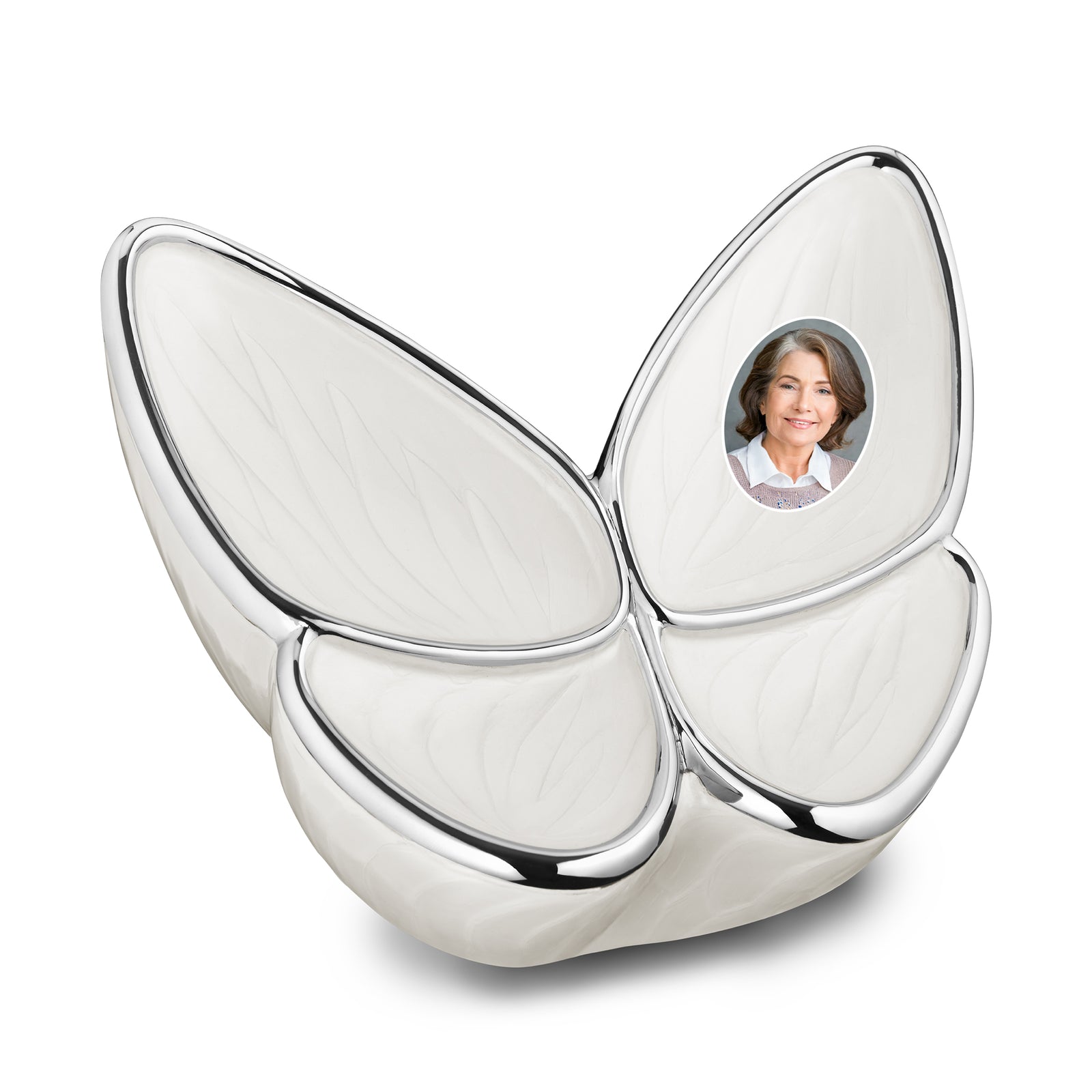 Adult Wings of Hope Portrait Butterfly Pearl Cremation Urn