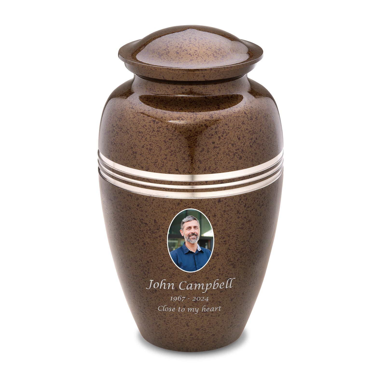 Adult Speckled Auburn Portrait Cremation Urn - COMFORT by LoveUrns