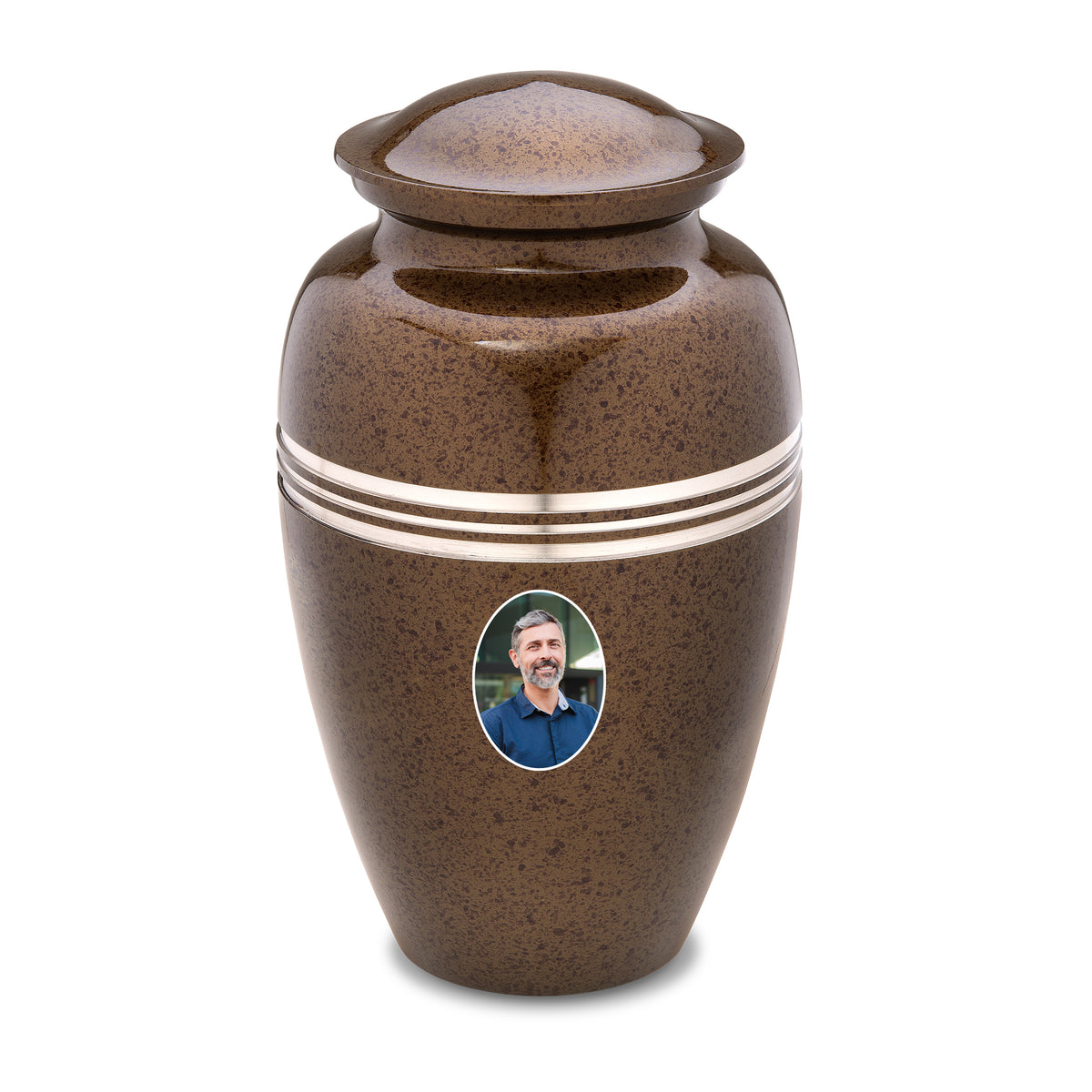 Adult Speckled Auburn Portrait Cremation Urn - COMFORT by LoveUrns