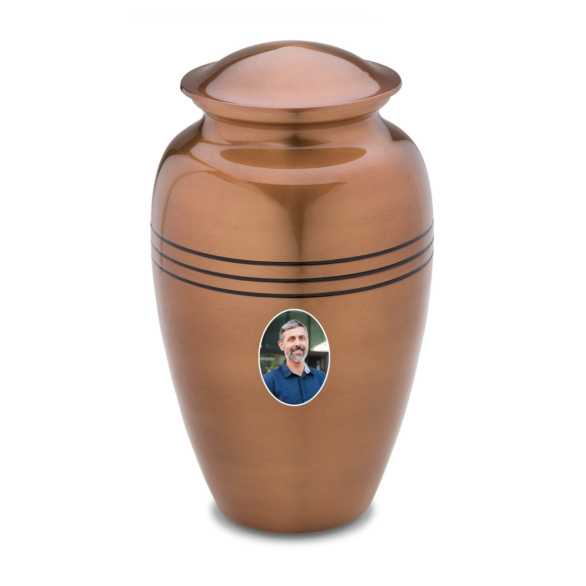 Adult Radiance Copper Portrait Cremation Urn - COMFORT by LoveUrns