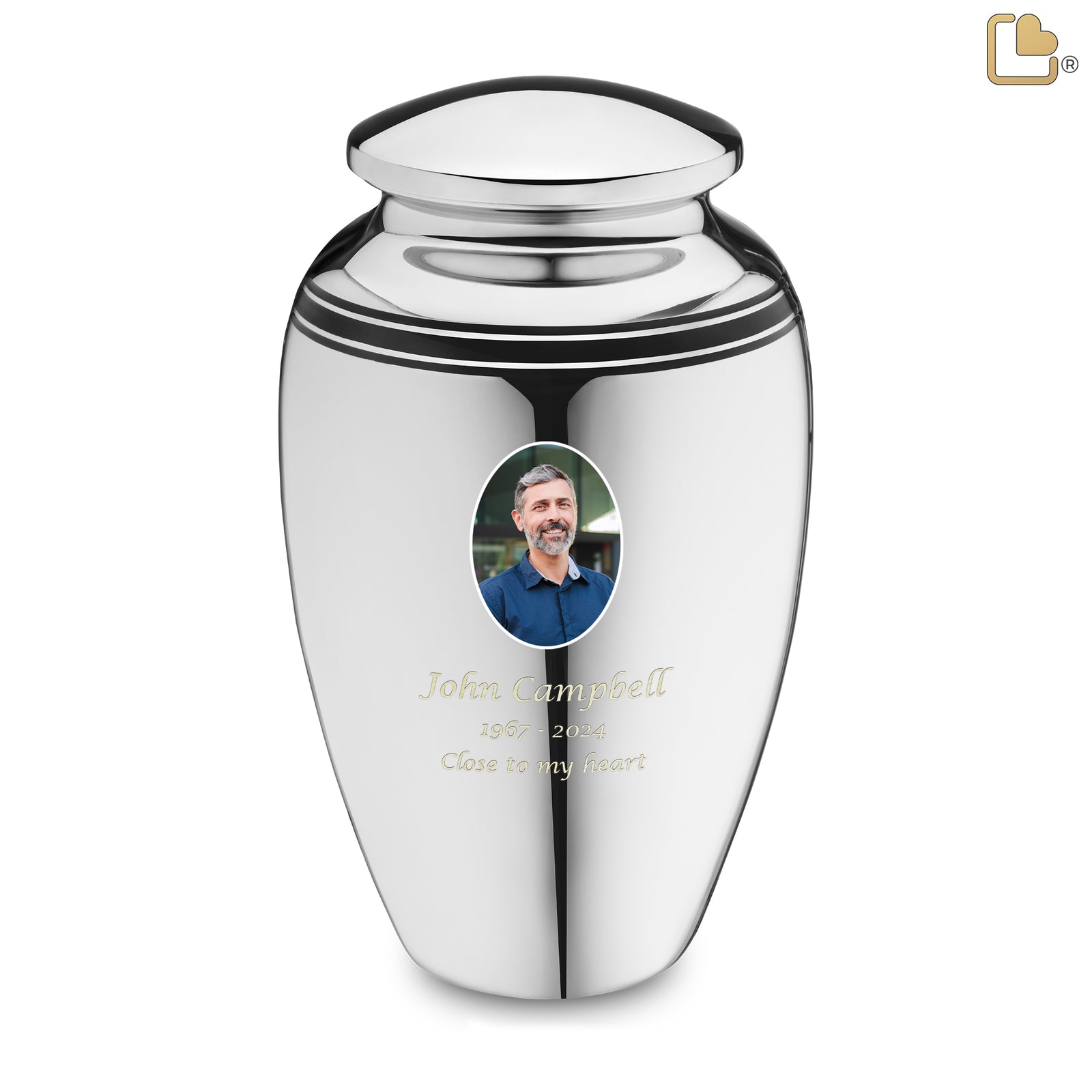 Adult Art Deco Portrait Cremation Urn