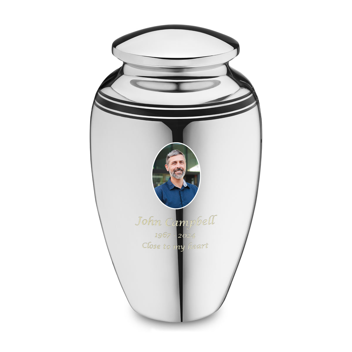 Adult Art Deco Portrait Cremation Urn