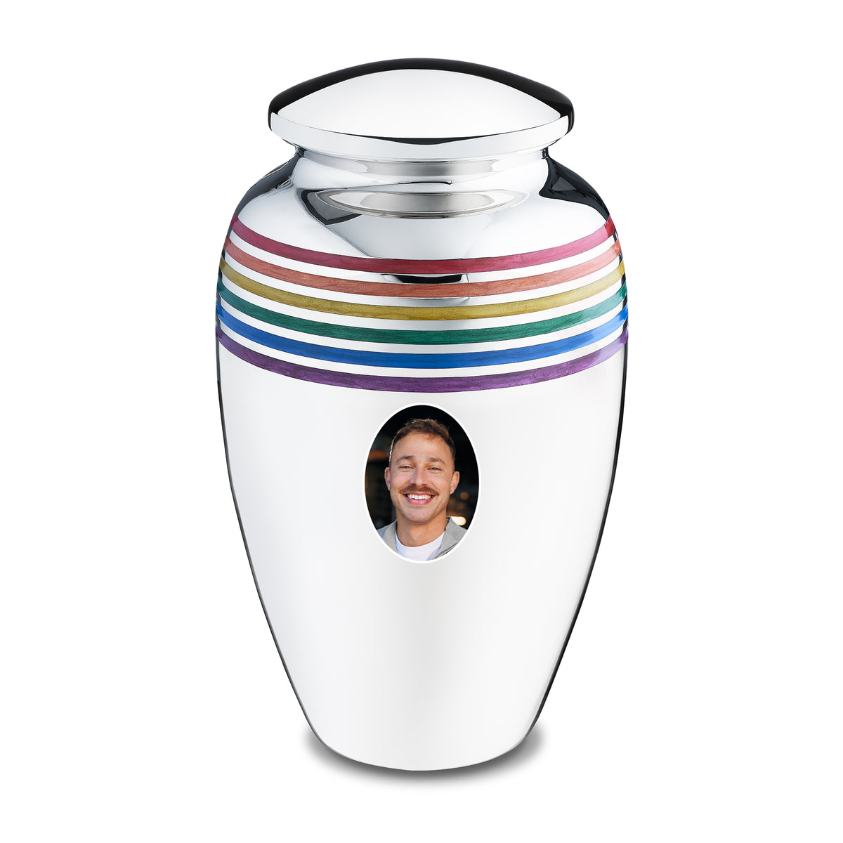 Adult Pride Portrait Rainbow Cremation Urn