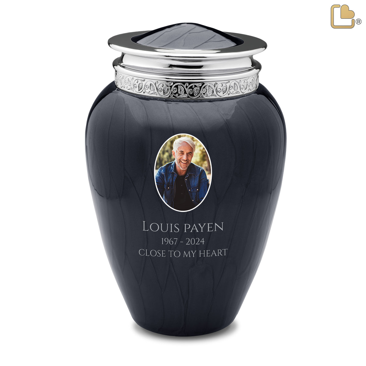 Adult Blessing Portrait Midnight Cremation Urn