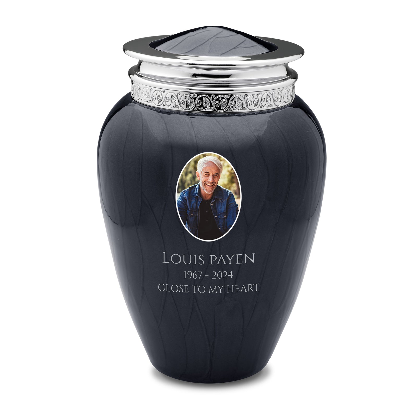 Adult Blessing Portrait Midnight Cremation Urn