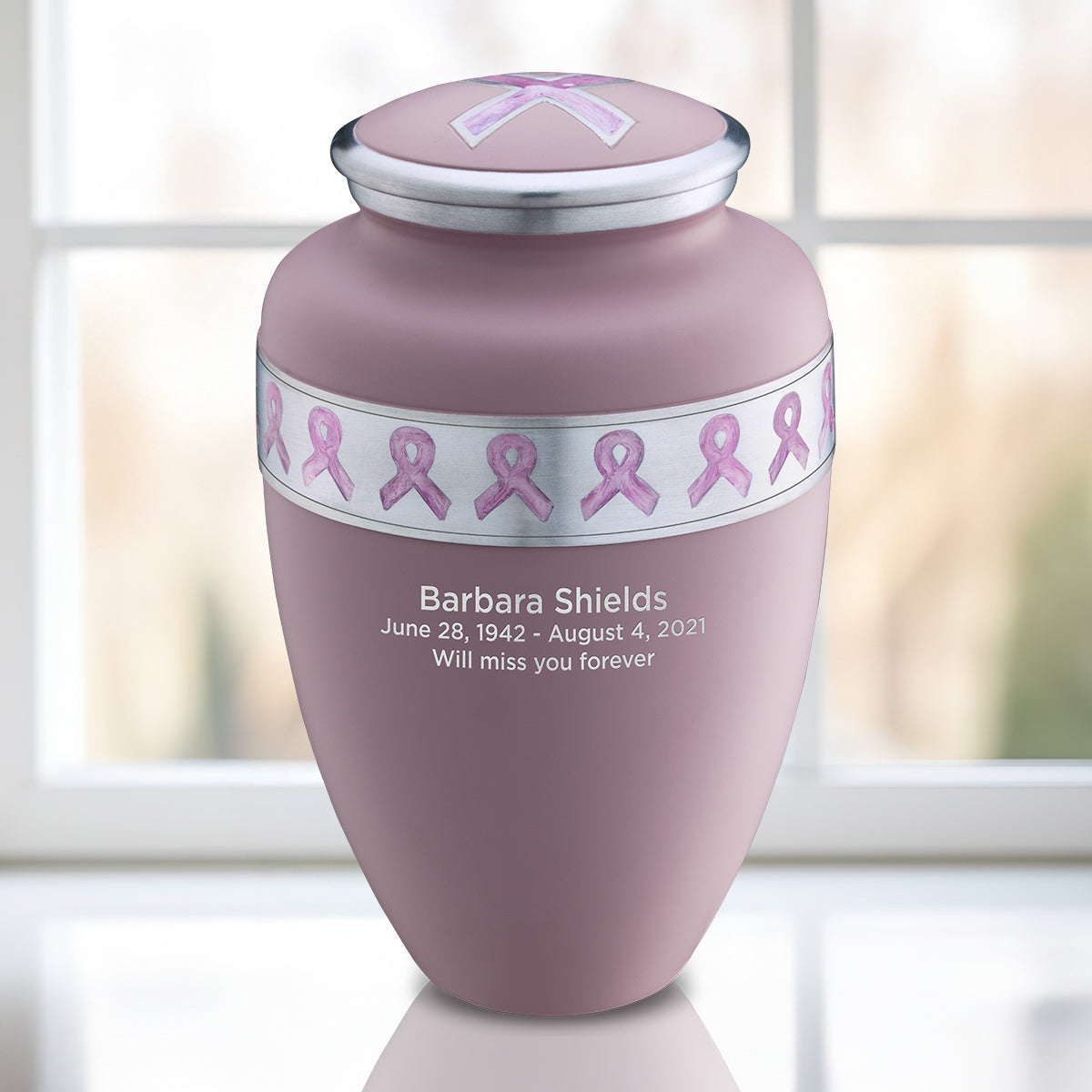 Adult Awareness Pink Cremation Urn