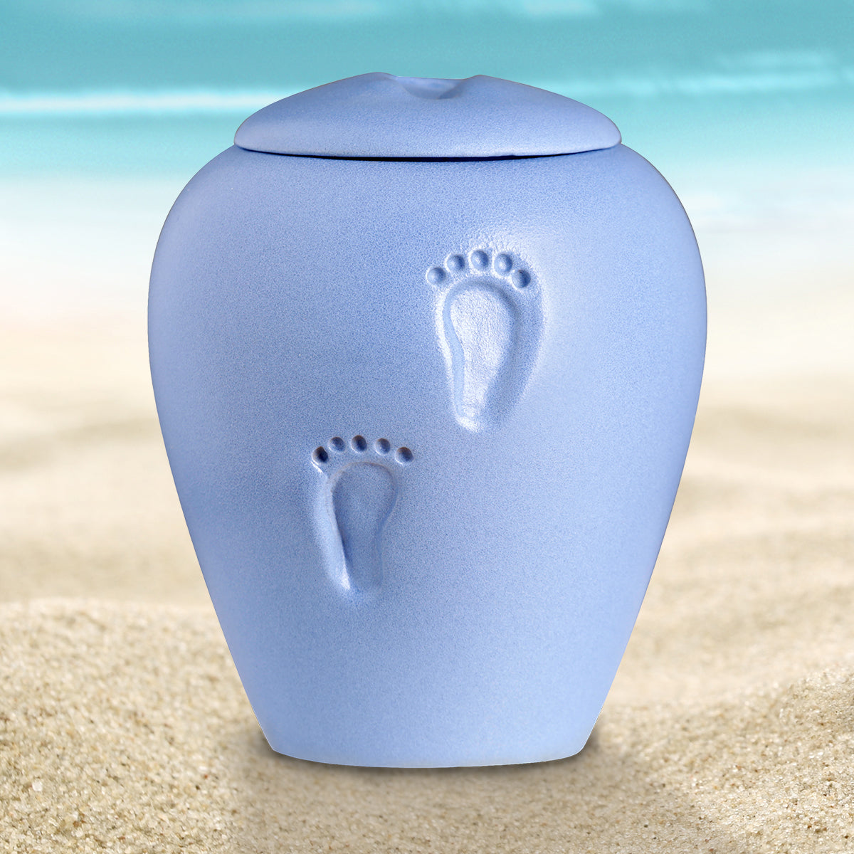 AngelBlue Baby Footprints Child Urn Eco Pigment