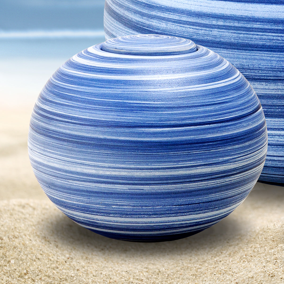 Mountain Lake Round Keepsake Urn Eco Pigment