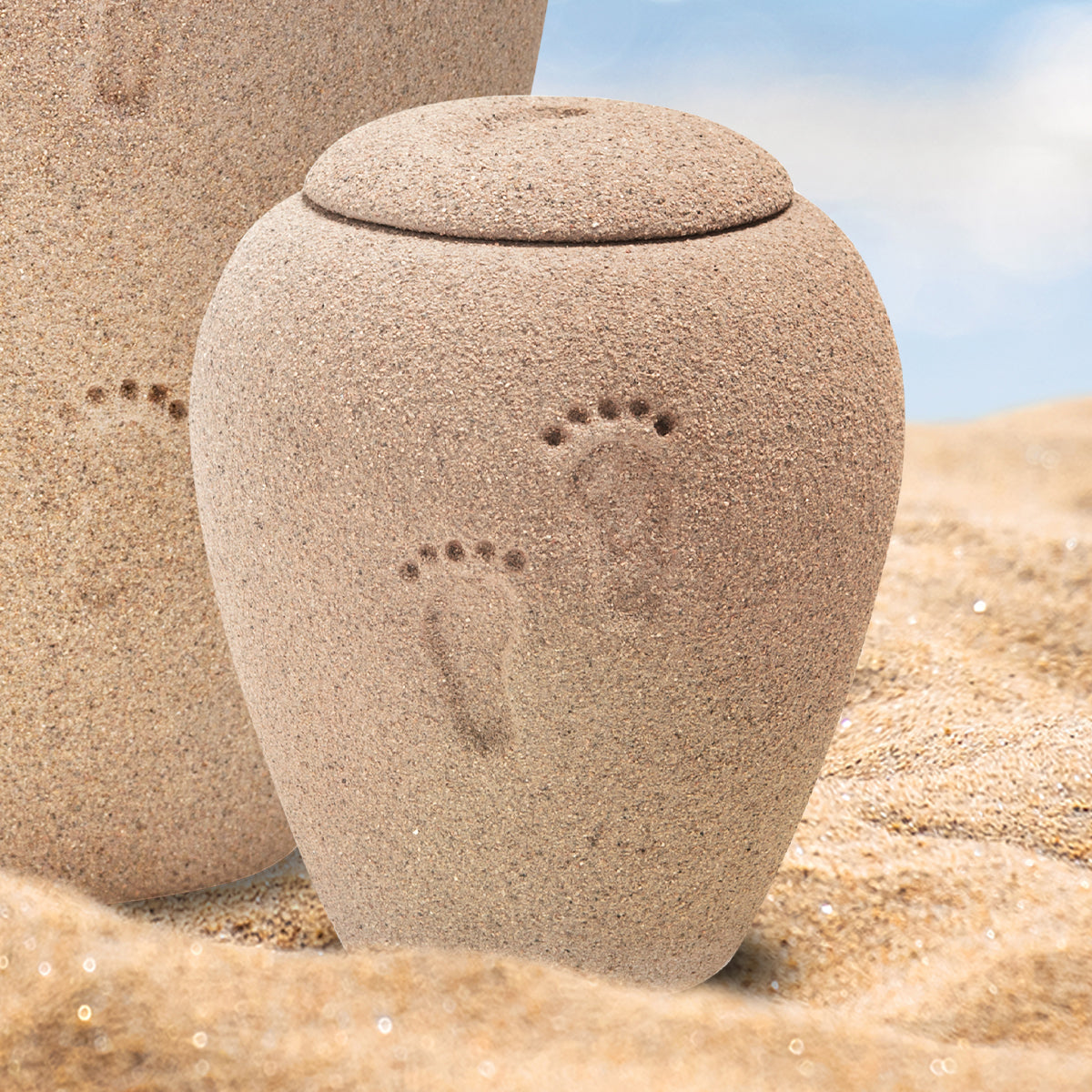 ShiftingSand Footprints Keepsake Urn Eco Sand