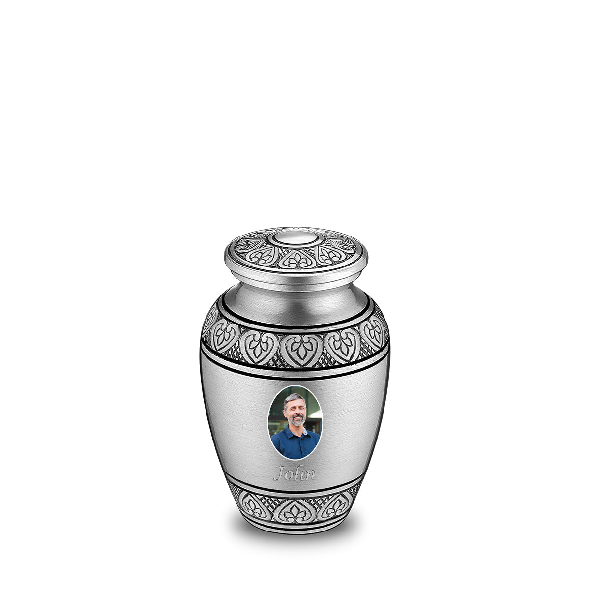 Keepsake Classic Pewter Portrait Cremation Urn - COMFORT by LoveUrns