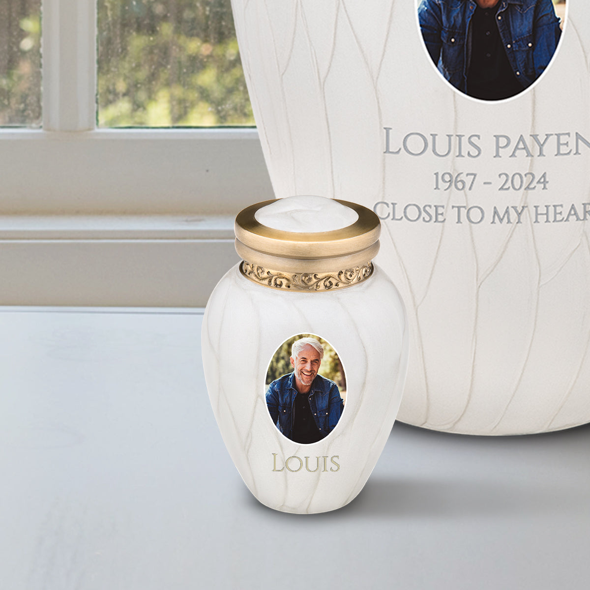Keepsake Blessing Portrait Pearl Cremation Urn