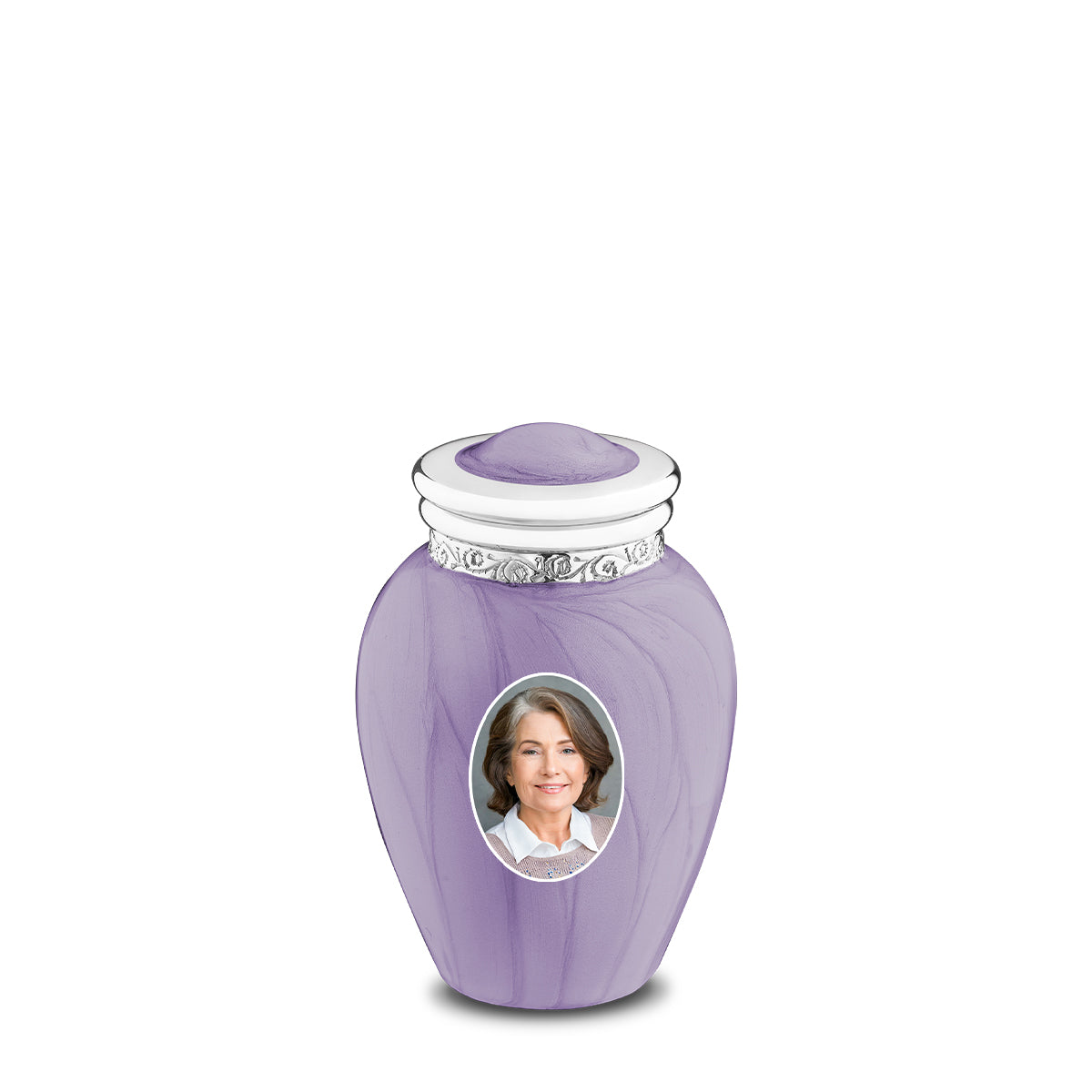 Keepsake Blessing Portrait Pearl Lavender Cremation Urn