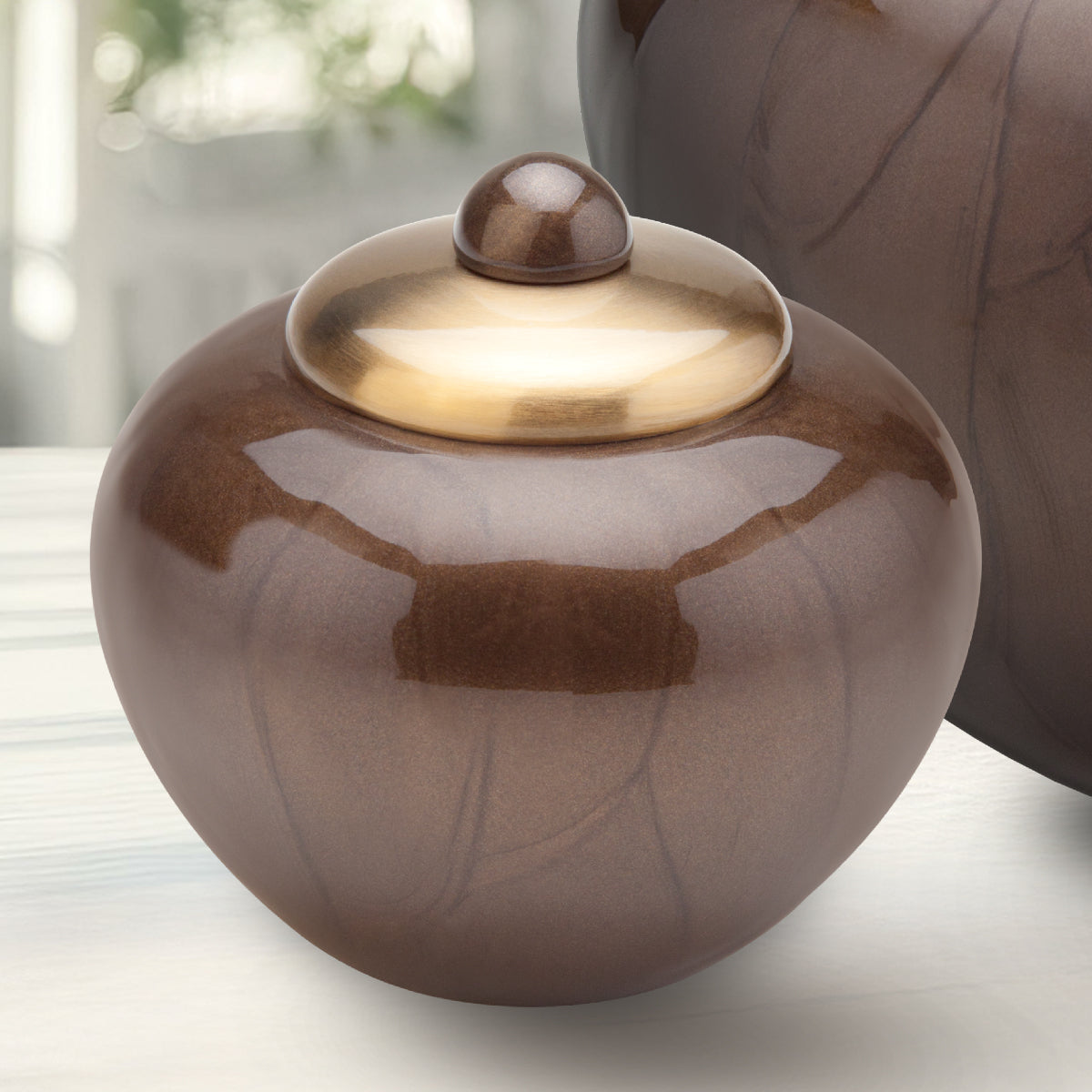 Keepsake Round Simplicity Bronze Cremation Urn