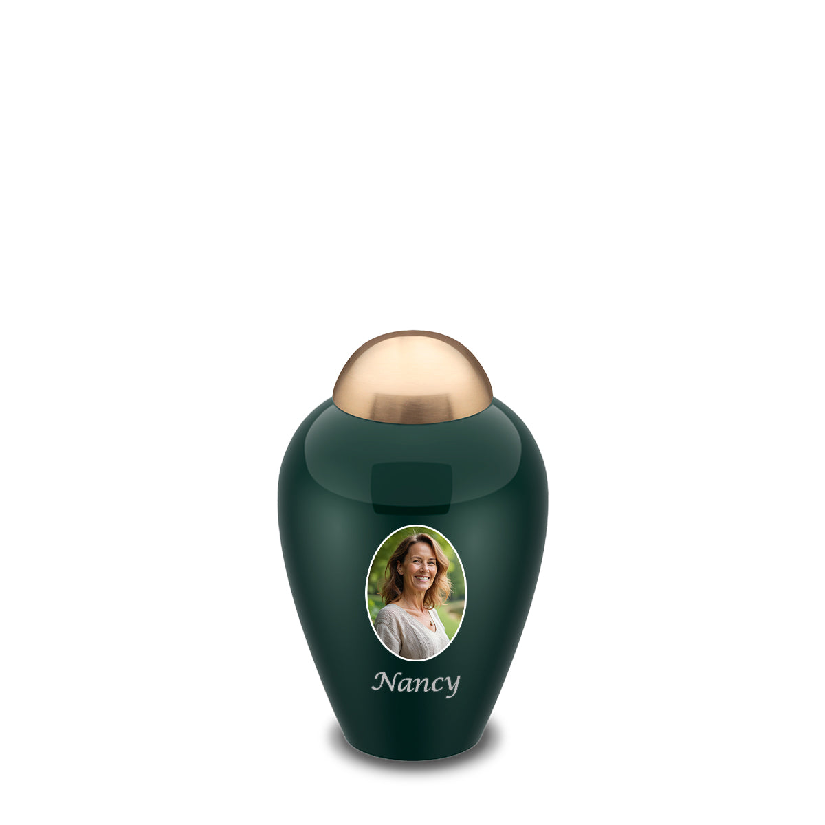 Keepsake Emerald Leaf Portrait Cremation Urn - COMFORT by LoveUrns