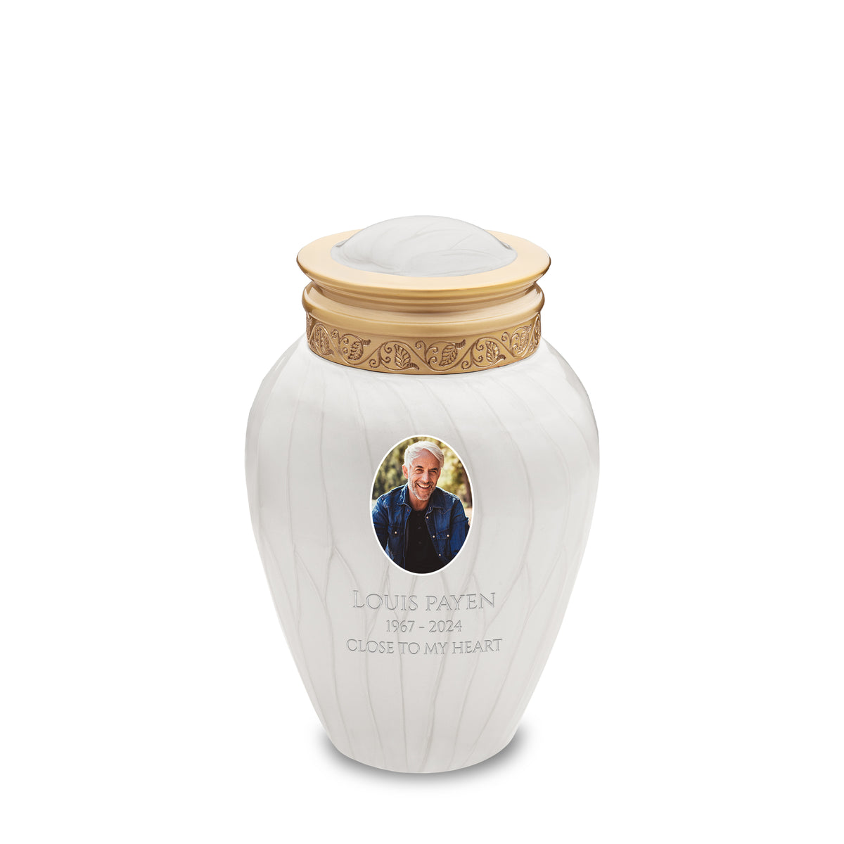 Medium Blessing Portrait Pearl Cremation Urn