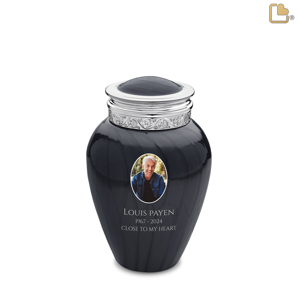 Medium Blessing Portrait Midnight Cremation Urn