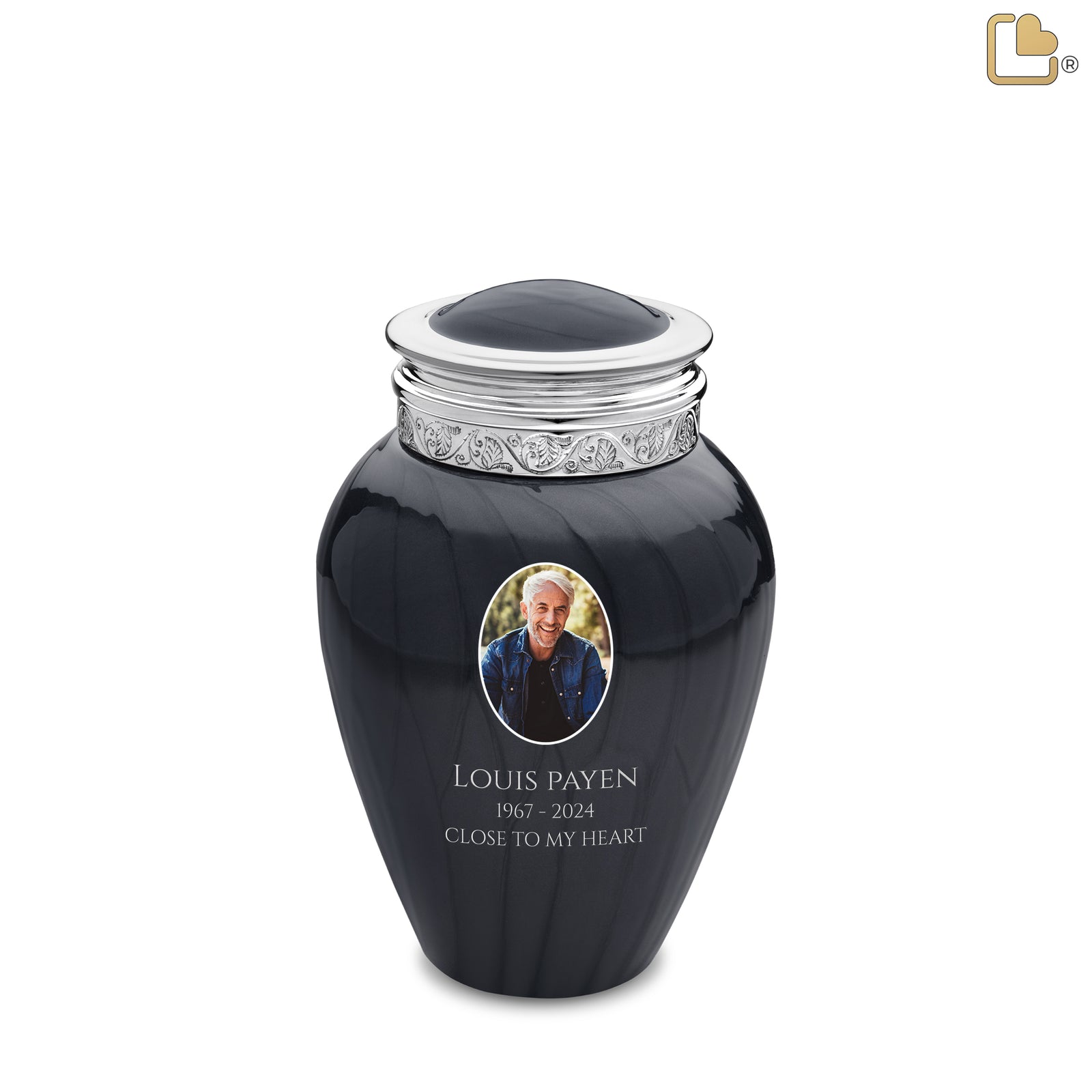 Medium Blessing Portrait Midnight Cremation Urn